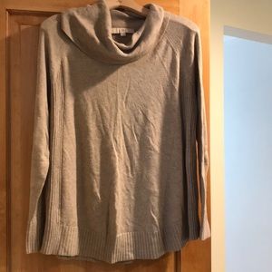 Tan Loft Turtleneck Swing Sweater